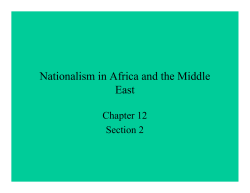 Nationalism in Africa and the Middle East