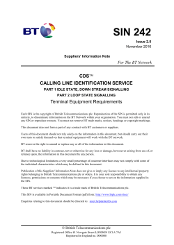SIN 242 - BT Plc