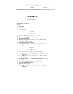 Stamp Act - Government of Antigua and Barbuda LAWS