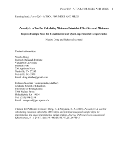 PowerUp! - A TOOL FOR MDES AND MRES 1