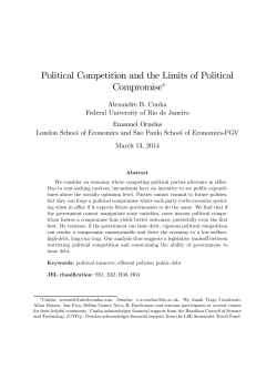 Political Competition and the Limits of Political - FGV-EESP