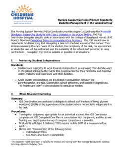 Diabetes Management in the School Setting