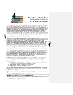 Primary Source Collection Project