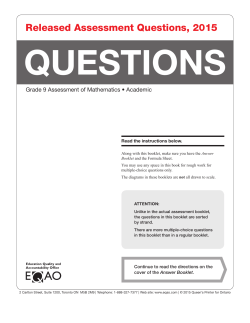 Question Booklet