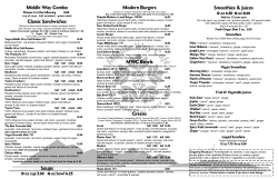 Full Menu  - Middle Way Cafe