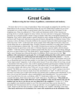About Gain - SolidRockFaith.com