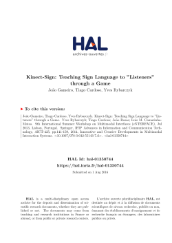 Kinect-Sign: Teaching Sign Language to "Listeners" through a