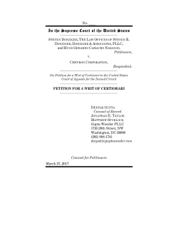 Petition for a Writ of Certiorari