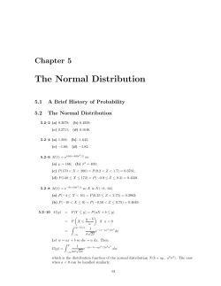 The Normal Distribution