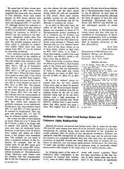 Radiohalos: Some Unique Lead Isotope Ratios and Unknown Alpha