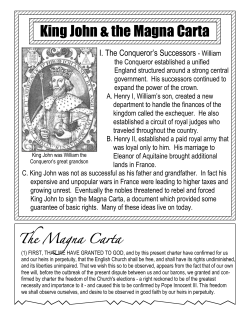 King John and the Magna Carta