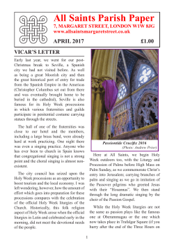 All Saints Parish Paper - All Saints Margaret Street
