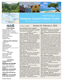 Panama Canal Sunfarer Cruise