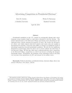 Advertising Competition in Presidential Elections