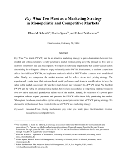 Pay What You Want as a Marketing Strategy in Monopolistic and