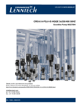 Grundfos CRI 3-8 pump : CRI3-8 A-FGJ-I-E