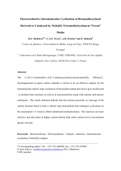 Electroreductive Intramolecular Cyclization of Bromoalkoxylated