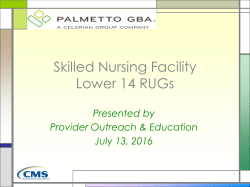 Skilled Nursing Facility Lower 14 RUGs