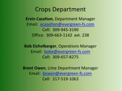 Crops Department