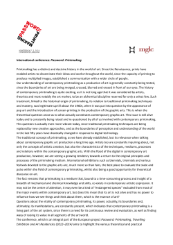 International conference: Password: Printmaking