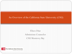 An Overview of the California State University