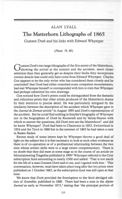 The Matterhorn Lithographs of 1865. Gustave Dore