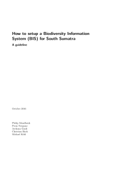 Setting up a Biodiversity Information System for South
