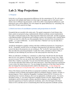 Geog 387 Lab 2 - Map Projections
