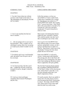 DIALECTICAL JOURNAL Mark Twain