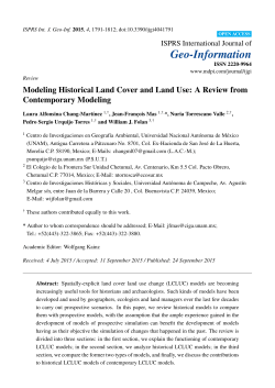 Modeling Historical Land Cover and Land Use: A Review from