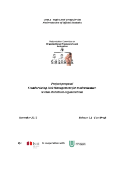 Project proposal Standardizing Risk Management for modernization