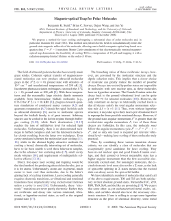 Magneto-optical Trap for Polar Molecules - JILA Science