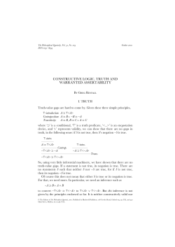 constructive logic, truth and warranted assertability