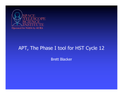 APT, The Phase I tool for HST Cycle 12