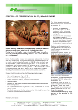 controlled fermentation by co2 measurement