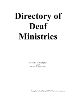 Commissioned Believers Deaf Ministry