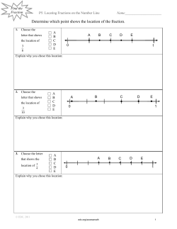 Probe 5: Locating Fractions on the Number Line