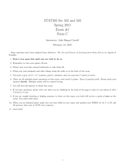 Exam #1 - TAMU Stat
