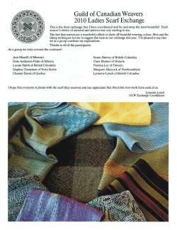 Guild of Canadian Weavers 2010 Ladies Scarf Exchange