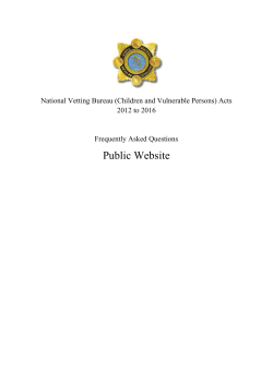 National Vetting Bureau FAQs