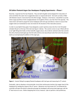 30 Gallon Flextank Argon Gas Headspace Purging Experiments