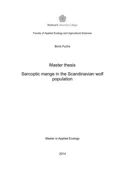 Master thesis Sarcoptic mange in the Scandinavian wolf