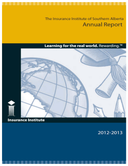 Annual Report - Insurance Institute of Canada