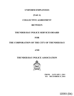 UNIFORM EMPLOYEES (Unit A) COLLECTIVE AGREEMENT