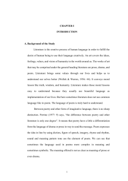 CHAPTER I INTRODUCTION A. Background of the Study Literature