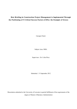 How Briefing in Construction Project Management