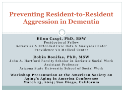 Preventing Resident-to-Resident Aggression in