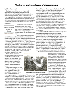 The horror and neo-slavery of sharecropping