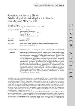 Female Mate Value - Faculty Bennington
