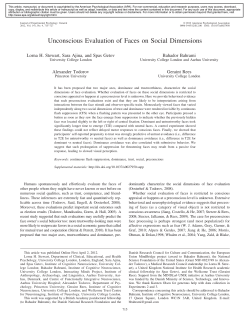 Unconscious Evaluation of Faces on Social